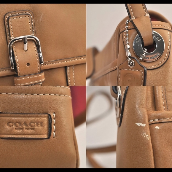 Authentic COACH Vintage Shoulder Cross Body Bag Purse Leather - Picture 3 of 9